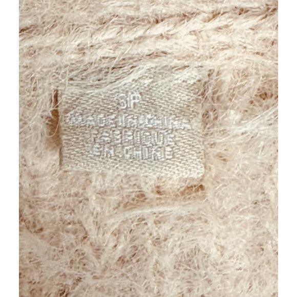 Anthropolgie Knitted and Knotted Fuzzy Cardigan Sweater size Small Petite- Peach - Picture 5 of 13